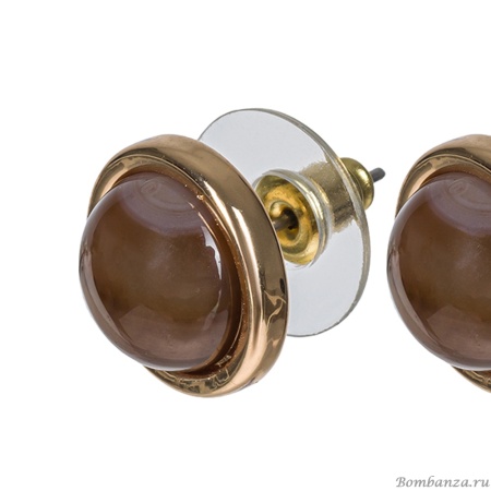 Пусеты Fiore Luna, COFFE AGATE